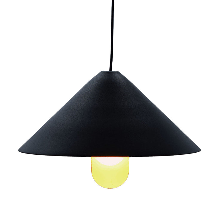 Luminario Bauttí Módulo LED Capsular suspender 7W luz cálida pantalla cónica acabado negro de iLumileds