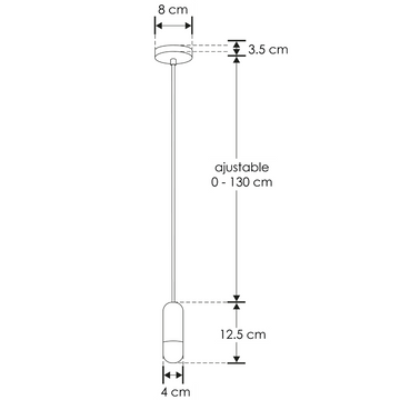 Luminario Bauttí Módulo LED Capsular suspender 7W luz cálida acabado negro de iLumileds