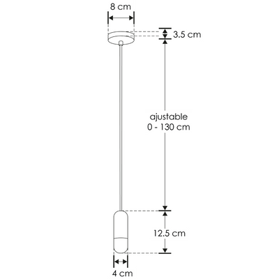 Módulo LED Capsular suspender 7W luz cálida acabado negro de iLumileds