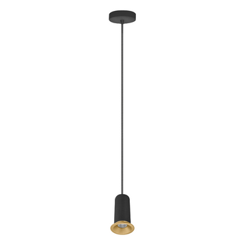 Luminario Liena módulo LED Capsular cilíndrico 7W luz cálida acabado negro con dorado de iLumileds