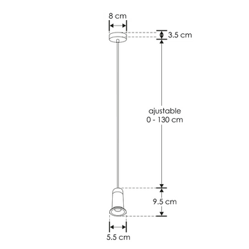Luminario Liena módulo LED Capsular cilíndrico 7W luz cálida acabado negro con dorado de iLumileds