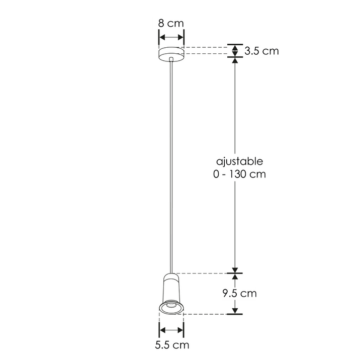 Luminario Liena módulo LED Capsular cilíndrico 7W luz cálida acabado negro con dorado de iLumileds