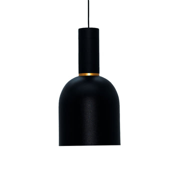 Luminario Liena Módulo LED Capsular cilíndrico 7W luz cálida acabado negro con dorado pantalla campana pequeña de iLumileds