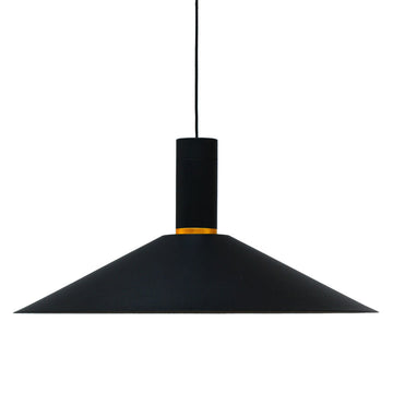 Luminario Liena Módulo LED Capsular cilíndrico 7W luz cálida acabado negro con dorado pantalla extendida profunda de iLumileds