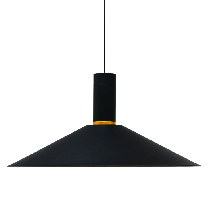 Luminario Liena Módulo LED Capsular cilíndrico 7W luz cálida acabado negro con dorado pantalla extendida profunda de iLumileds