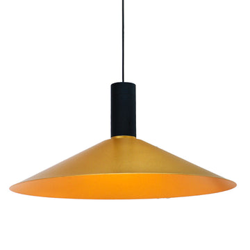 Luminario Liena Módulo LED Capsular cilíndrico 7W luz cálida acabado negro con dorado pantalla extendida profunda de iLumileds