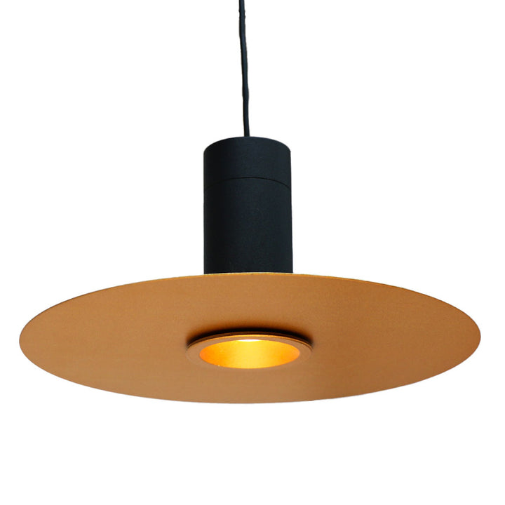 Luminario Liena Módulo LED Capsular cilíndrico 7W luz cálida acabado negro con dorado pantalla extendida de iLumileds