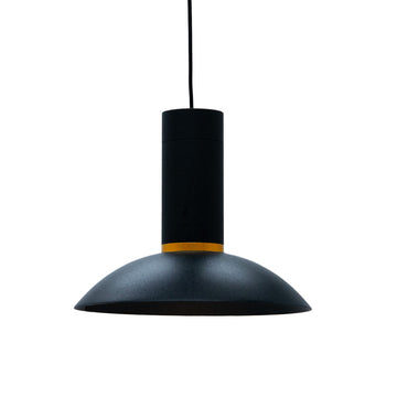 Luminario Liena módulo LED Capsular cilíndrico 7W luz cálida acabado negro con dorado pantalla campana de iLumileds