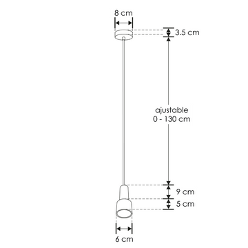 Luminario GaLé módulo LED Capsular cilíndrico base ancha 7W luz cálida acabado negro con dorado de iLumileds