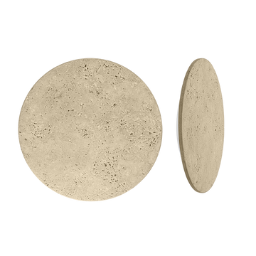 Luminario arbotante circular luz indirecta perimetral Bernini 3W luz cálida (3000K) 85-265V, acabado travertino beige iLumileds