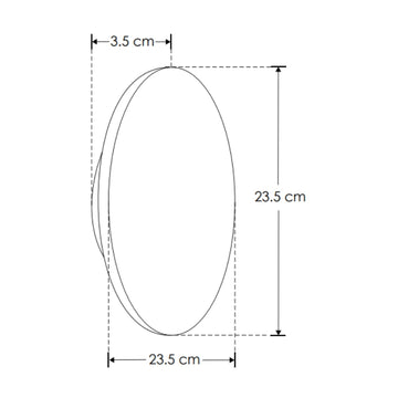Luminario arbotante circular luz indirecta perimetral Bernini 3W luz cálida (3000K) 85-265V, acabado travertino beige iLumileds