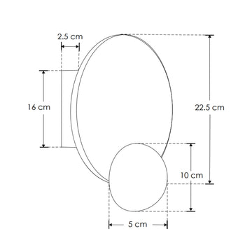 Luminario arbotante circular luz indirecta Serenissima 8W luz cálida (3000K) 85-265V, acabado travertino beige iLumileds