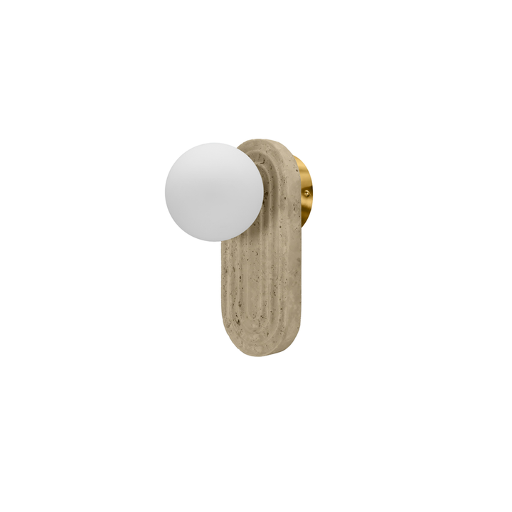 Luminario de muro o techo con base G9 (foco no incluido), travertino acabado beige, ILUEURPELIG9TB de iLumileds
