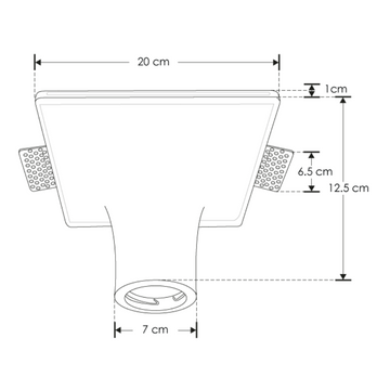 Luminario trimless cono sobresalido para empotrar yeso para MR16 GU10 de iLumileds