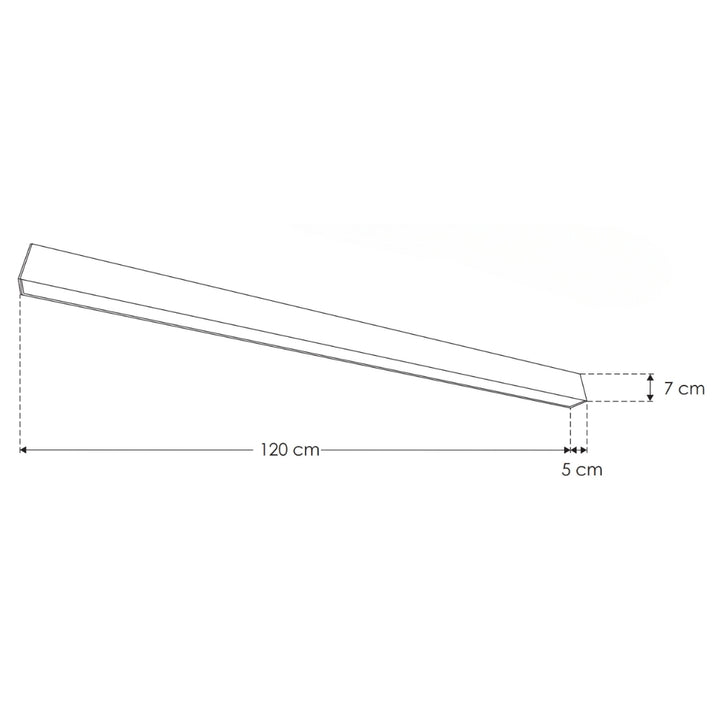 Luminario lineal interconectable 40W 120cm de largo, acabado negro o blanco, color de luz neutro (4100K) o cálido (3000K) 85-277V (para sobreponer, suspender y empotrar - accesorios adicionales) de iLumileds