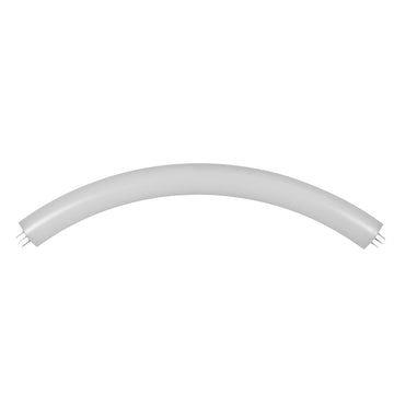 Luminario curvo interconectable 4W serie DW, 26cm de largo atenuable opciones color de luz 127V, policarbonato acabado blanco con cubierta de policarbonato difuso de iLumileds