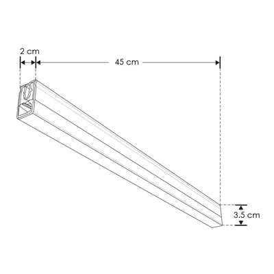 Luminario lineal de policarbonato 45cm 8W luz fría (6500K) - crea forma de luz con los accesorios - 85-265V de iLumileds