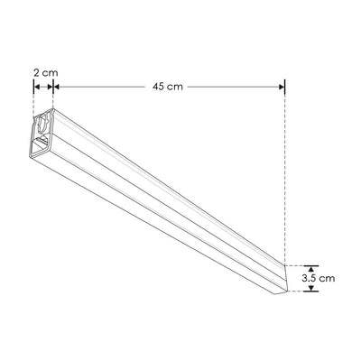 Luminario lineal de policarbonato 120cm 18W luz fría (6500K) - crea forma de luz con los accesorios - 85-265V de iLumileds