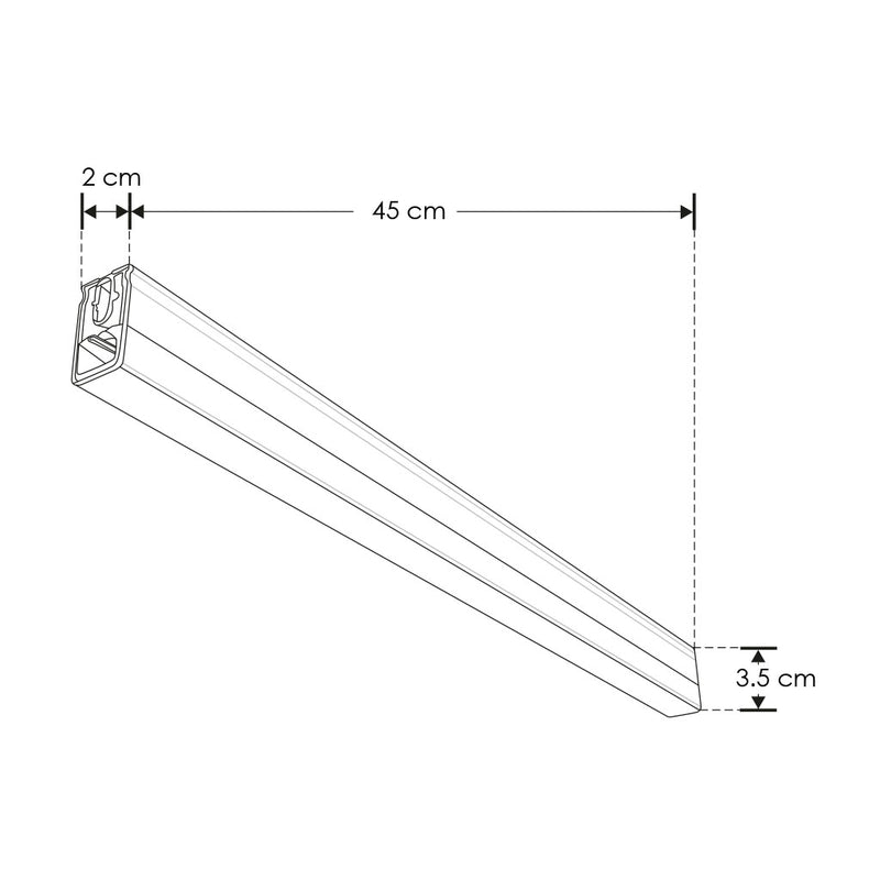 Luminario lineal de policarbonato 120cm 18W luz fría (6500K) - crea forma de luz con los accesorios - 85-265V de iLumileds