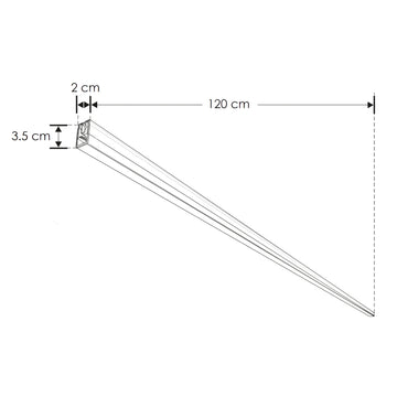 Luminario lineal de policarbonato 120cm 18W luz fría (6500K) - crea forma de luz con los accesorios - 85-265V de iLumileds