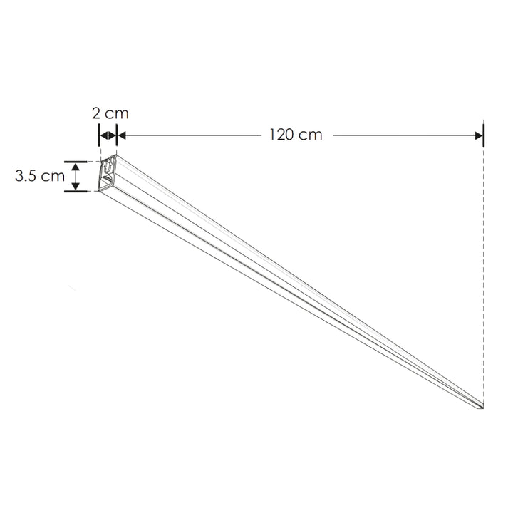 Luminario lineal de policarbonato 120cm 18W luz fría (6500K) - crea forma de luz con los accesorios - 85-265V de iLumileds
