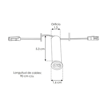 Sensor empotrara para puertas para tiras LED IR encendido y apagado, 12 y 24V incluye emisor y receptor IR, 12V-72Wmax / 24V-144máx de iLumileds