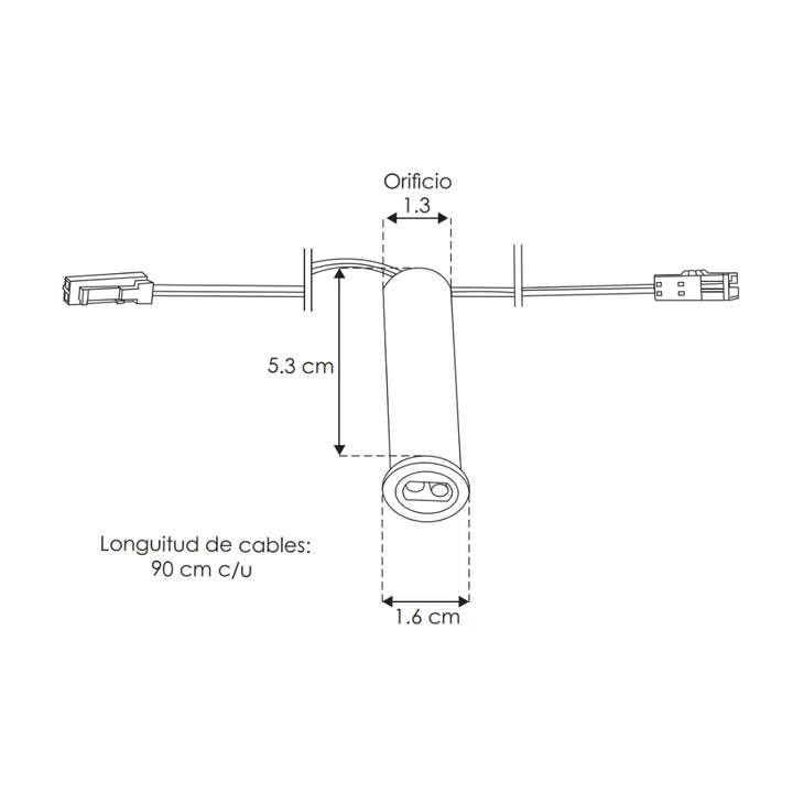 Sensor empotrara para puertas para tiras LED IR encendido y apagado, 12 y 24V incluye emisor y receptor IR, 12V-72Wmax / 24V-144máx de iLumileds