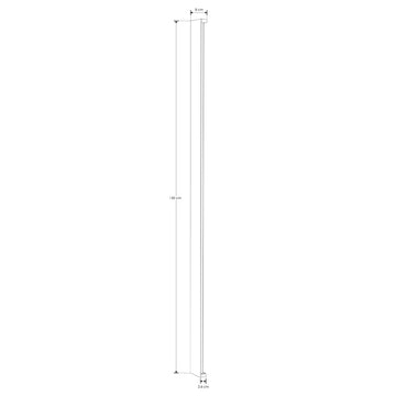 Luminario rectangular de 150cm x 8cm para muro 50W con salidas laterales luz cálida (3000K) de iLumileds