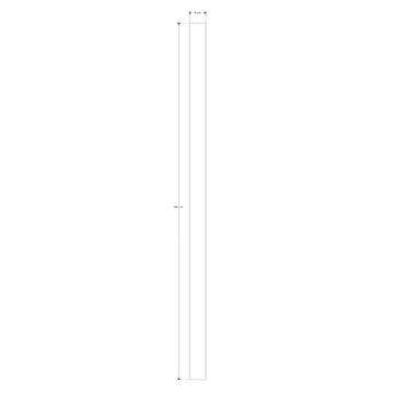 Luminario rectangular de 180cm x 8cm para muro 60W con salidas laterales luz cálida (3000K) de iLumileds