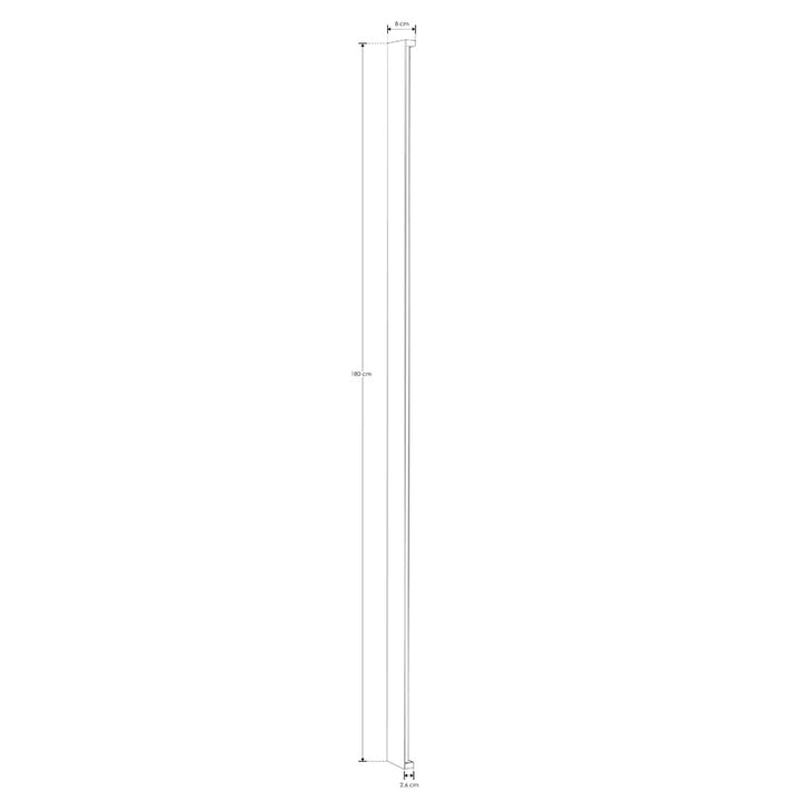Luminario rectangular de 180cm x 8cm para muro 60W con salidas laterales luz cálida (3000K) de iLumileds
