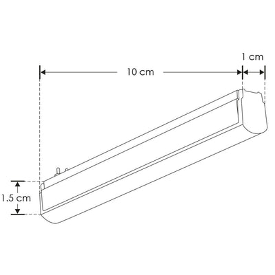 Mini luminario rectangular luz difusa para micro track magnético 1W 3000K 24V 120° de iLumileds
