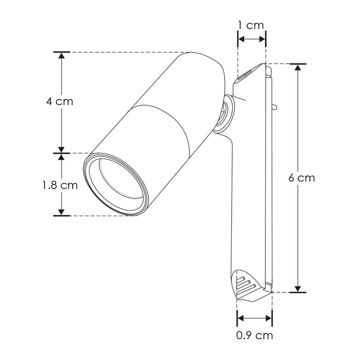Mini proyector dirigible para micro track magnético 1W 24° 3000K 24V de iLumileds