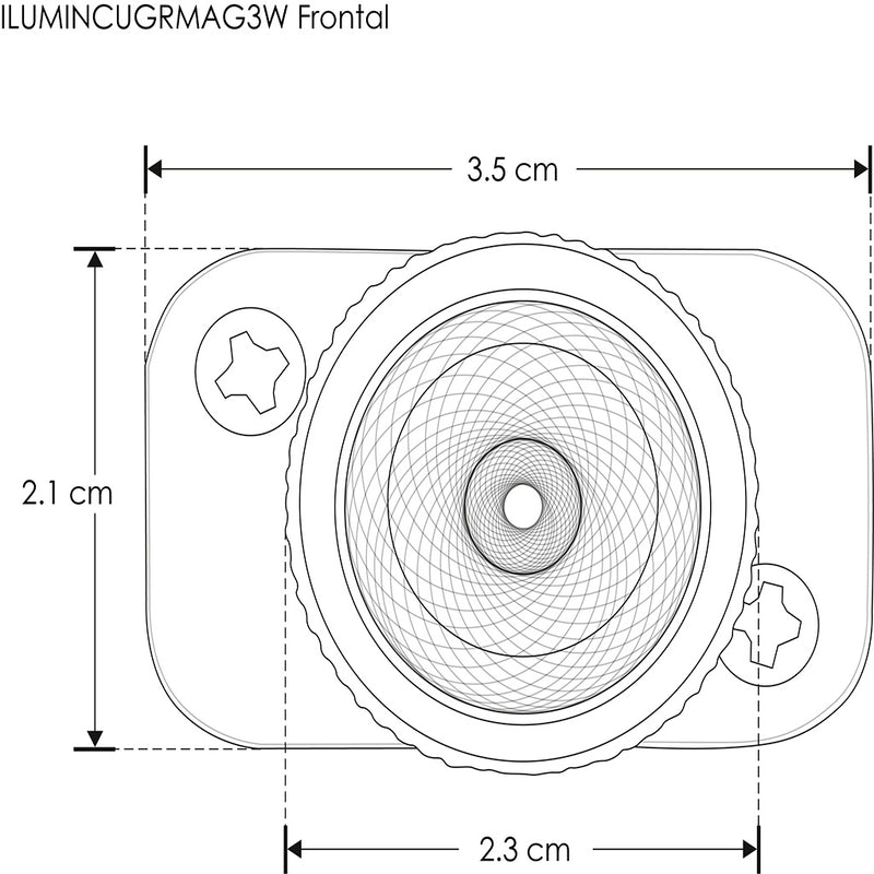 Mini proyector puntual 3W 24° luz cálida (3000K) 48V bajo deslumbramiento para riel magnético de iLumileds