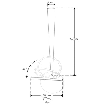 Luminario circular Ø20cm direccionable para sobreponer, 18w luz cálida (3000K) de línea Europea iLumileds