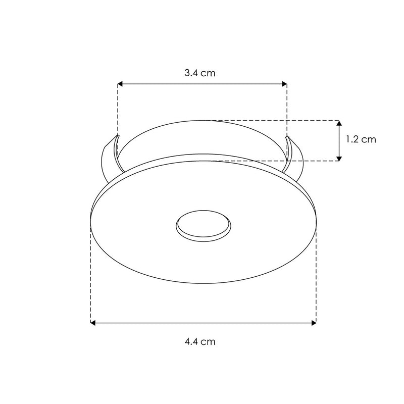 Downlight para empotrar 2W 24° luz cálida (3000K) 24Vcc Nano Track de iLumileds