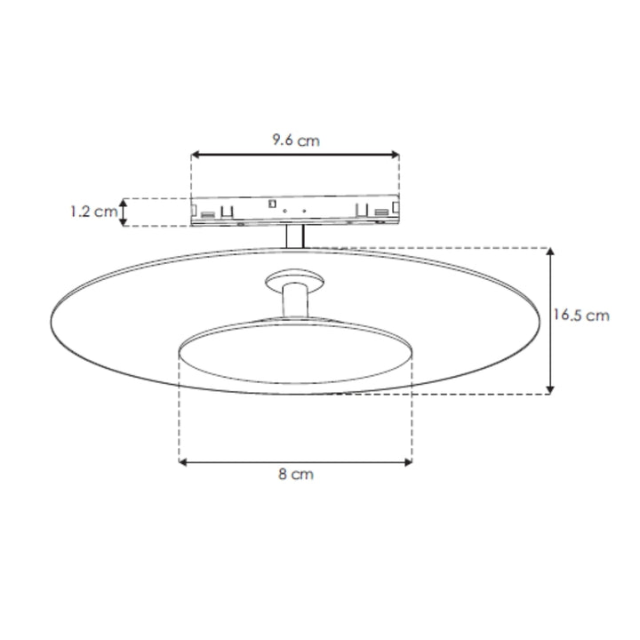 Luminario luz difusa para Nano Track 7W 60° luz cálida (3000K) 24Vcc de iLumileds