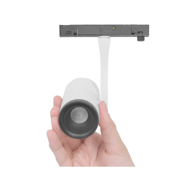 Proyector 7W ángulo ajustable (15° a 45°) para Nano Track luz cálida (3000K) 24Vcc acabado blanco de iLumileds