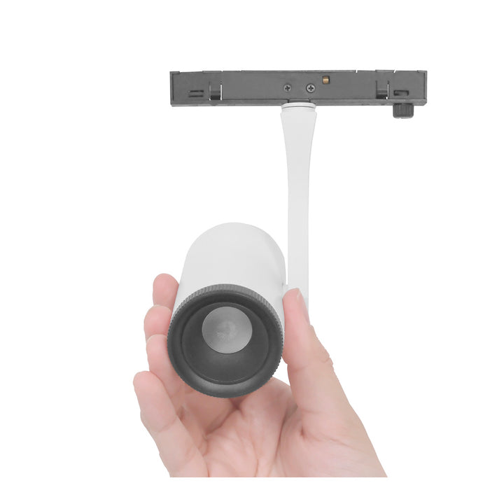 Proyector 7W ángulo ajustable (15° a 45°) para Nano Track luz cálida (3000K) 24Vcc acabado blanco de iLumileds