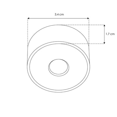 Downlight sobreponer 2W 24° luz cálida (3000K) 24Vcc Nano Track de iLumileds