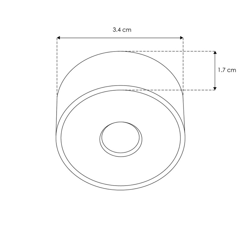 Downlight sobreponer 2W 24° luz cálida (3000K) 24Vcc Nano Track de iLumileds