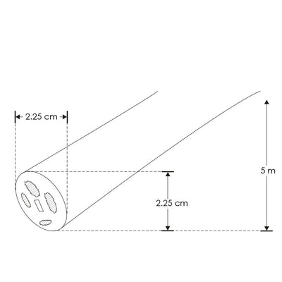 Tira LED tubular neon flexible 10m salida 360° 15W/m, 240 chips/m 24V cc IP65 opción de color de luz Neutro Cálido o Neutro cortes cada 5cm de iLumileds