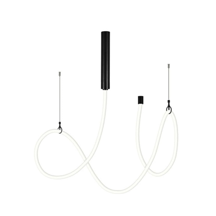 Luminario Litani suspender con tira Neon LED 90W atenuable, incluye canope y cuatro soportes de aluminio, opción color de luz 110-130V de iLumileds