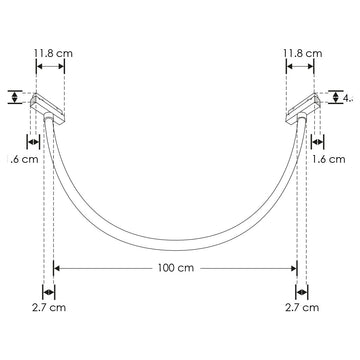 Neón LED 16W 360° (100cm) luz cálida (3000K) 48V para riel magenetico de iLumileds