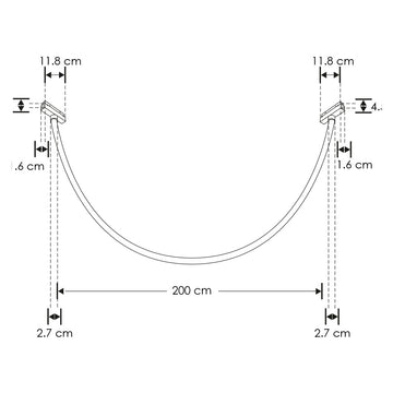 Neón LED 22W 360° (200cm) luz cálida (3000K) 48V para riel magenetico de iLumileds