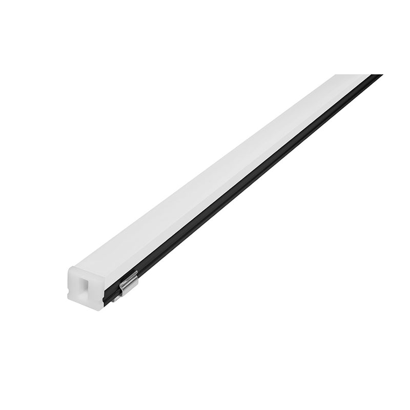 Kit perfil aluminio acabado negro ultra delgado empotrar ILUPA07NKIT. -L:2m A:0.8cm Al:0.7cm- incluye difusor, 2 tapas laterales y 2 grapas sujeción iLumileds