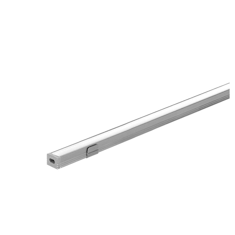 Kit perfil aluminio ultra delgado empotrar ILUPA0806KIT -L:2m A:0.8cm Al:0.6cm- incluye difusor, 2 tapas laterales y 2 grapas sujeción iLumileds