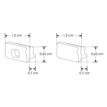 Kit perfil aluminio compatible con lambrin decorativo WPC ILUPA1207KIT -L:2m A:1.2cm Al:0.65cm- incluye difusor y 2 tapas laterales de iLumileds