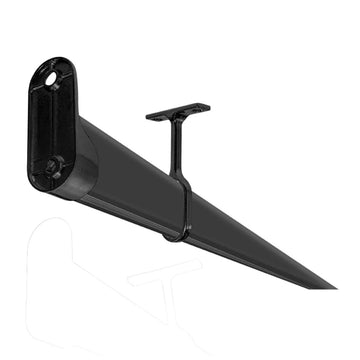 Kit perfil aluminio acabado negro colgador de ropa ILUPA1401NKIT. -L:2m A:1.9cm Al:4.6cm- incluye difusor, 2 soportes de pared y 2 soportes de techo de iLumileds