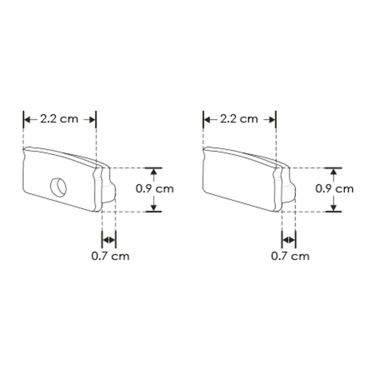 Kit perfil aluminio compatible con lambrin decorativo WPC ILUPA2210KIT -L:2m A:2.2cm Al:0.9cm- incluye difusor y 2 tapas laterales de iLumileds