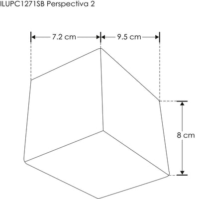 Arbotante cuadrado de policarbonato para MR16 (base GU10) luz directa de iLumileds